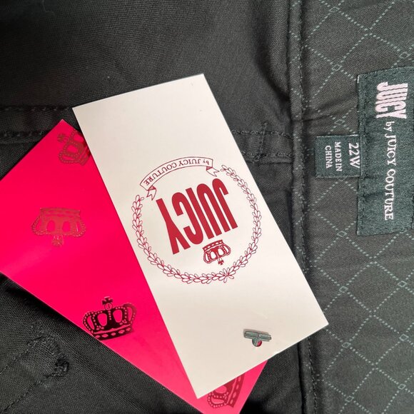 Juicy Couture Women's Beverly Skinny Pants Black Diamond Print Size 22W NWT - Picture 6 of 6